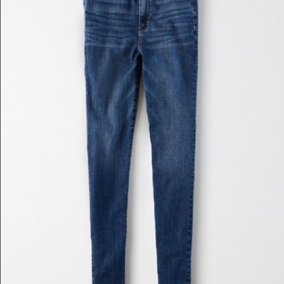 AEO American Eagle NE(X)T Level Highest Waist Jegging Monaco Blue 12 Short - Picture 4 of 5